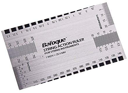 Pro Gitarren-Werkzeug für Gitarren-Bundfeilen, Reparaturwerkzeug, Krone und Action-Messgerät, Lineal, Mensur Ruler