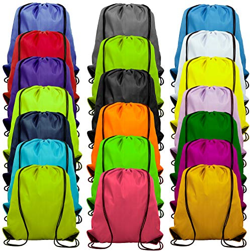 Topspeeder 20 Colors Drawstring Backpack Bags Sack Pack Cinch Tote Sport Storage Polyester Bag for Gym Traveling