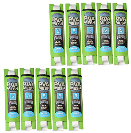 freneci 10 Stück 5M 25mm PVA Karpfen Fischköder Netz Universal Accessoire Mesh Bag