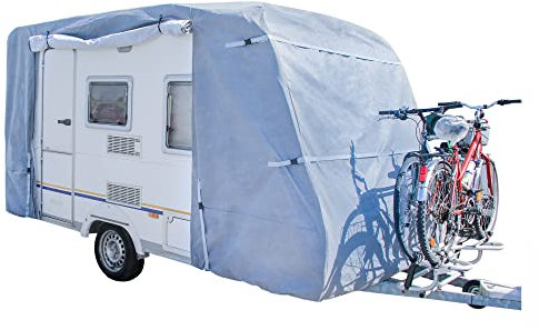 Nava Group, Wohnwagen Abdeckplane, Hochwertige Wohnmobil Schutzhülle, Abdeckplane Wohnwagen schützt vor Staub und Nässe, Wohnwagen Schutzdach, Abdeckungen in vielen Größen, 620-650 cm