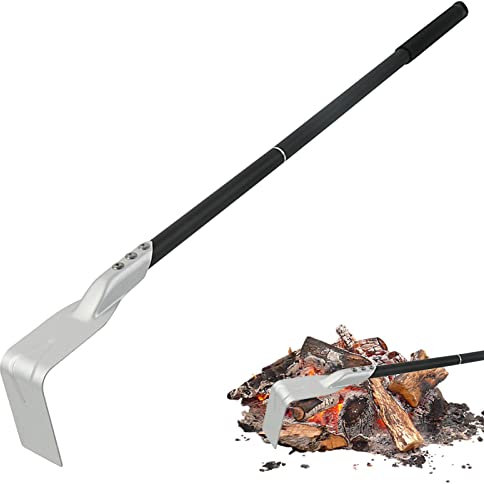NGUMMS Houe pour râteau à cendres | Bouilloire à charbon grille four pour pizza râteau cendre, grattoir à cendres avec poignée longue pour cuisinière et barbecue - râteau à charbon Accessoires
