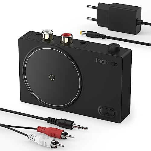 Inateck Récepteur Bluetooth 5.1 pour Système Stéréo Domestique/Haut-Parleurs Filaires, avec Câble RCA vers AUX de 50 cm, BR2001.