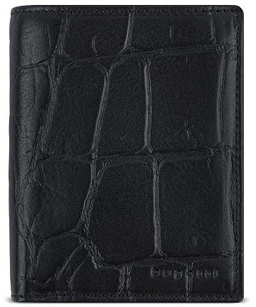 bugatti Upright Wallet With Flap Black