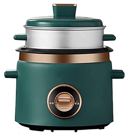 Cuociriso E Vaporiera Retro Verde Con Funzione Di Mantenimento In Caldo Cottura Automatica Pentola Interna Antiaderente Per Preparare Riso E Vapore Alimenti E Verdure Sani,3L