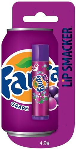 Lip Smacker Coca Cola Collection, Burrocacao per Labbra al Sapore di Grape Fanta Ispirato al Mondo Coca-Cola, Idratante e Rinfrescante, Blister Singolo