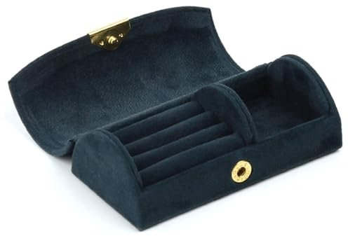 BKEKM Schmuckschatulle, gewölbt, kleine Schmuckschatulle, Perlen-Samt-Schmuckschatulle, Organizer, Samt-Schmuck für Frauen, Modeschmuck-Aufbewahrung