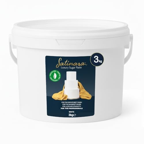 Satinara 3kg White Sugar Paste, Fondant Icing