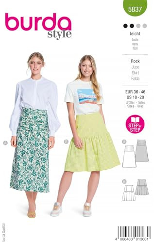 Burda Schnittmuster, 5837, Rock [Damen, Gr. 36-46], Level 2 leicht