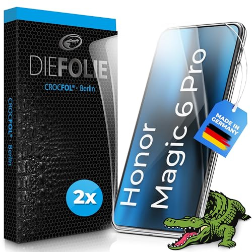 Crocfol Schutzfolie [2 St.] für Honor Magic 6 Pro - selbstheilende Premium 5D Langzeit-Panzerfolie -vom Testsieger (Case-Friendly)