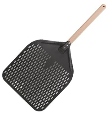 WANGBINGXING Pelle A Pizza 1 Pcs Aluminum Pizza Shovel Peel Lifter Tools Non Slip Wooden Handle Cake Bread Paddle Pelle Pizza (Color : 35cm Black 40cm H)