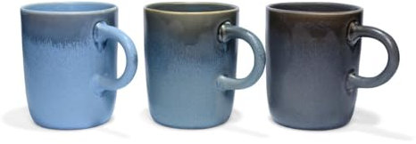 Teeladen Herzberg Maoci Jumbo Lot de 3 gobelets 400 ml en 3 motifs de couleurs différents