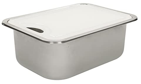 RV Sink, Stainless Steel Kitchen Sink Kit RV Kitchen Sink with Acrylic Chopping Board 304 Grade Stainless Steel for RV, Boat, Home