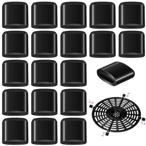 AOZUO 20Pcs Silicone Air Fryer Replacement Parts, Air Fryer Rubber Bumpers Silicone Tray Rubber Non-Scratch Protective Covers Tip Air Fryer Accessories Protective Covers for Air Fryer Grill Pan