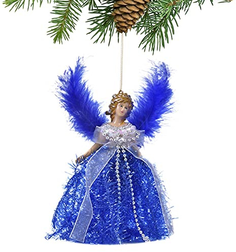 Décoration de sapin de Noël en forme d'ange | Pendentif ange de Noël à suspendre | Décorations d'ange décoratives à suspendre pour sapin de Noël