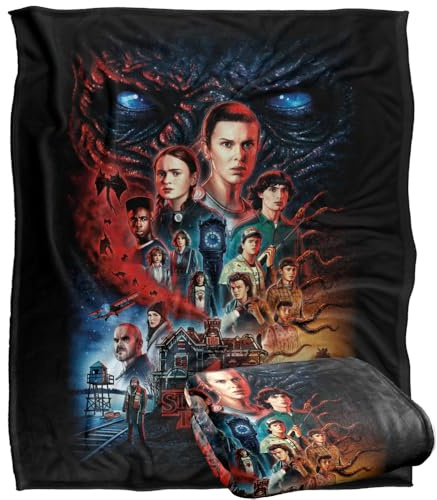 Stranger Things CREEL HOUSE SEASON FYRA Silkeslen Touch Supermjuk överkastfilt 152 x 127 cm