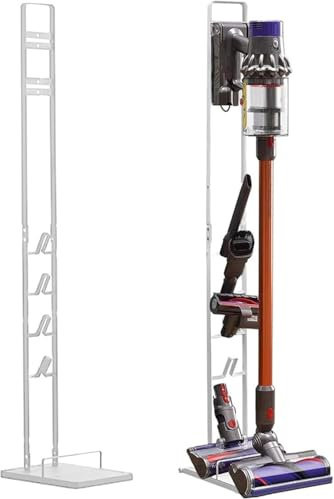 MAGIC SELECT Supporto per Aspirapolvere Compatibile con Dyson V15 V12 V11 V10 V8 V7 V6 - DC58/ DC59/ DC62/ DC74 - Organizzatore da Pavimento senza Forare il Muro.