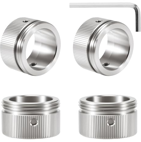4pcs 304 Edelstahl Heizungsventil adapter, M30x1.5 Thermostat Adapter für Ra, Rav, Ravl-ventil, Heizkörperventil Thermostatkopf mit den Streifen,Auslaufsicheres Präzisions Snap On Design