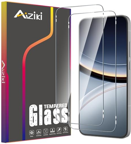 Aiziki [2 Pezzi Vetro Temperato per Xiaomi Poco F7, HD Chiaro, Anti Graffio, Anti-Impronte, Durezza 9H Pellicola Protettiva a Copertura Totale con Xiaomi Poco F7