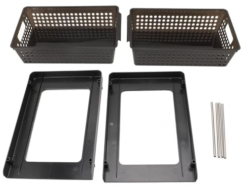 Organizzatore a 2 livelli Kuuleyn. Materiale plastico. Multi Cesti di stoccaggio Canchini per la cucina Container Container Cassetto Tipo di risparmio spaziale Versatile per