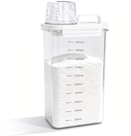 SDLDEER Washing Powder Storage 2300 ml Laundry Detergent Dispenser | Washing Powder Container Laundry Powder Box for Detergent, Cereal Storage Containers for Food Container