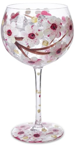 Lesser & Pavey Lynsey Johnstone Blossom Gin Glass | Wine, Cocktails & Spirits, Hand Printed, Home & Parties, Gift For Women, Mums & Friends