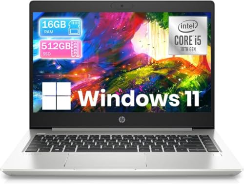 HP ProBook 440 G7 Business Laptop, 14Screen Display, Intel Core i5-10210U, 16GB RAM, 512GB SSD, Qwerty Keyboard, Windows 11 Pro (Renewed)