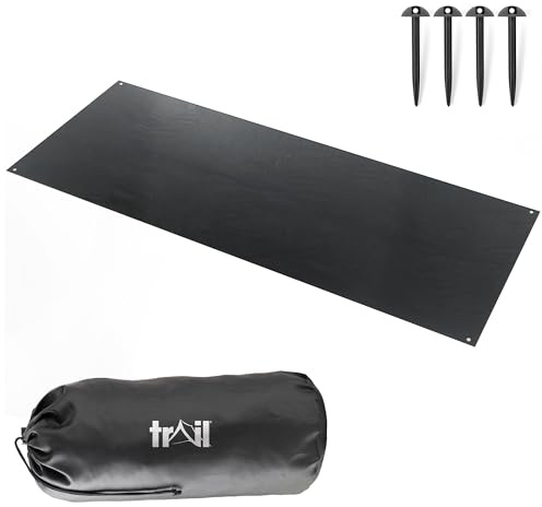 Trail Tent Footprint Groundsheet Protector | 120gsm PE Construction, Reinforced Corner Eyelets, Pegs & Carry Bag Included