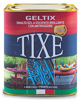 TIXE Smalto Gel Antiruggine – Protezione Superiore e Finitura Lucida per Metalli e Superfici Esterne, Rosso Fiamma 750 ml