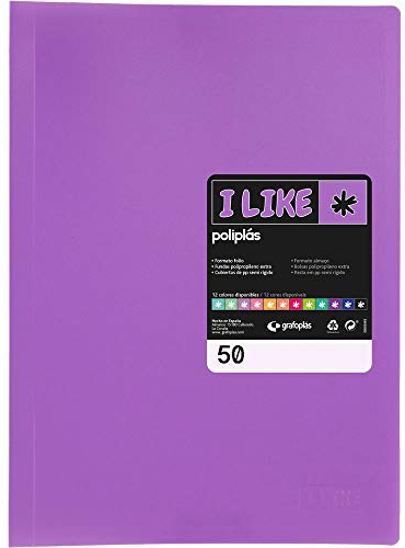 Grafoplas 1461369 - Cartella per candidature di lavoro, 50 buste sigillate, colore: lavanda, in polipropilene