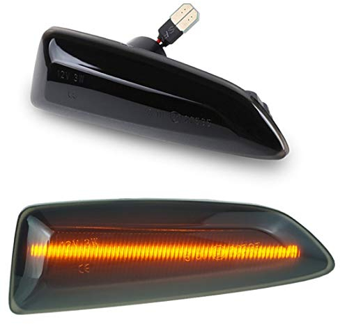 DoLED LED Seitenblinker Blinker getönt Schwarz/Rauchglas kompatibel für Astra J K | Insignia B | Zafira C