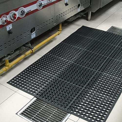 Gummimatte Ringgummimatte Meterware 90 x 210 cm Lochmatte Gummi Außen Schwerlast Fußboden Gummimatte mit Löchern Aussenbereich