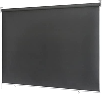 Ventanara® Außenrollo 100% Blickdicht Rollo Senkrechtmarkise Balkonrollo Sichtschutz Rollo Beschattung (180 x 230 cm, Anthrazit)