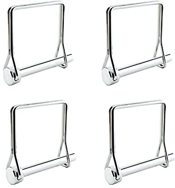 Pin di accoppiamento di sicurezza quadrato, in acciaio inox resistente, perno di accoppiamento di sicurezza, anello quadrato per presa di forza, fattoria, prato, gancio e giardino D6.3L50-4PCS