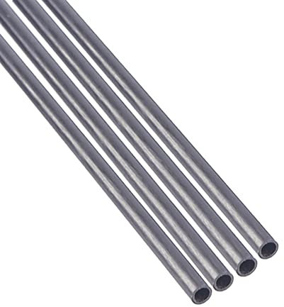 GOONSDS Tube en Fibre De Verre Noir - pour Multicoptor Faisant des Matériaux De Modèle Modèle De Construction De Table De Sable 4 Pièces,12 mmx8 mmx500mm