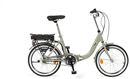 i-Bike Fold Green, Bicicletta Elettrica a Pedalata Assistita, Pieghevole, Unisex Adulto, Verde, Taglia Unica