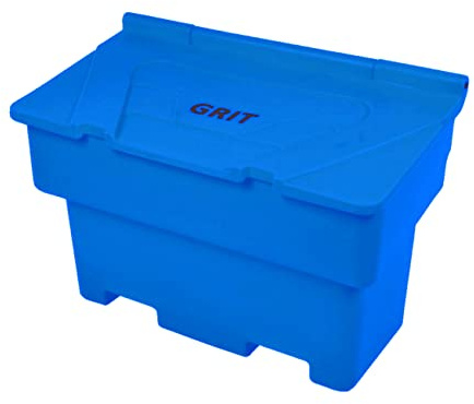 BritishBins Standard Blue 200 ltr Rock Salt Storage Bin Grit Dispenser Plastic Box Container