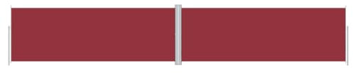 vidaXL Tenda da Sole Laterale Retrattile Rossa 180x1000 cm