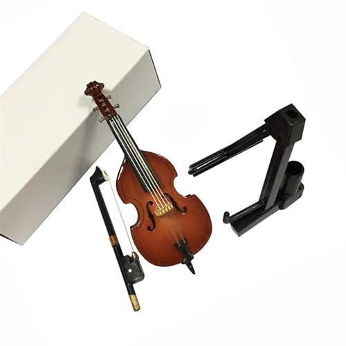 Kontrabass-Modell-Ornament, Mini-Musikinstrument, Kleines Musikinstrument, Studiendekoration Musikinstrumente Miniatur (Size : 16cm)