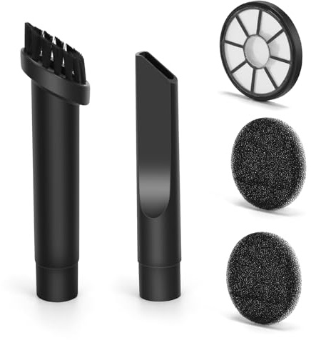 Honlibey Mini Computer Vacuum Accessories and Attachments, 1*Flat Nozzle,1*Brush Nozzle, 1*Primary Filter, 2*Eva Filter(Vacuum Cleaner not Included)