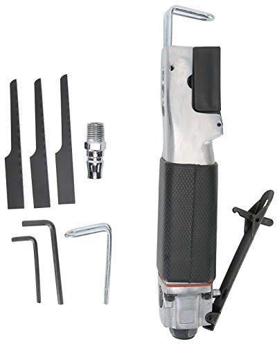 Reciprocating Saw, 90PSI 10000BPM Pneumatic Air Reciprocating Saw Portable Cutting Machine Hand Tools for Home Improvement Aluminum Plastic Fiberglass and Metal Plates Cutting