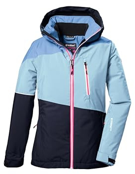killtec Niñas Chaqueta de esquí/chaqueta funcional con capucha y protección contra la nieve KSW 331 GRLS SKI JCKT, hell denim, 176, 42091-000