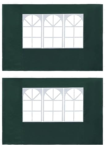 Mengtu Mobili Parete per Tendostruttura in PE 2Pezzi con Finestra Verde, Gazebo da Giardino Pieghevole per Giardino Balcone Terrazzo Decor per Casa