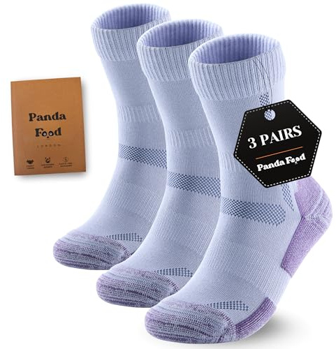 PANDA FOOD Premium Bamboo Outdoor Walking Socks | Anti-Blister Warm and Breathable Socks for Work or Hiking | Unisex Men and Women | 3 or 6 Pack UK