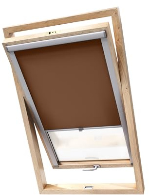 Stylo Estor Opaco para Ventanas De Tejado – para Ventanas FAKRO - 100% Opacidad - Aluminio para Ventanas FAKRO – Aislamiento Térmico – Protección Solar - Marrón FAKRO 78/98