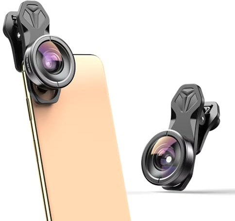 Objectif super grand angle HD 170 pour caméscope à double objectif iPhone, Pixel, Samsung Galaxy et tous les smartphones pour Xiaomi