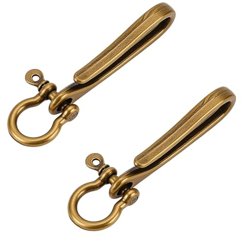 WADORN 2Pcs Fish Hook Keychain Metal Belt Clip Wallet Holder Key Rings