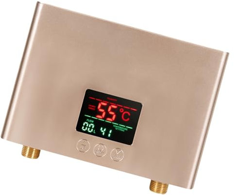 5500W Electric Tankless Water Heater with LED Display and Remote Control for Under Sink Fast Heating Hot Water Systems