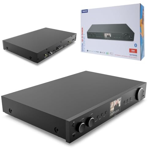Hama HiFi-Tuner DIT2105, DAB+ / Internetradio / Bluetooth? RX/TX, App, Schwarz (00054256)
