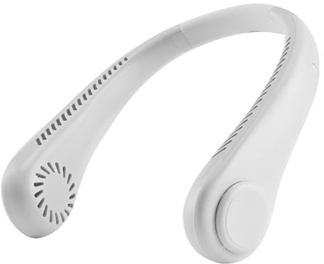 Tomedeks Ventilador de Cuello- Ventilador Cuello USB Recargable, Ajustable al Cuello, Pantalla Digital, Potente y Silencioso, Portatil y Ligero para Hogar, Oficina, Viajar, Acampar
