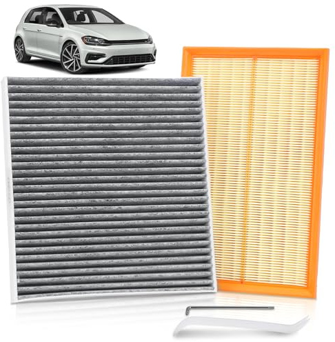 Premium Innenraumfilter + Luftfilter Set [2-IN-1] mit Aktivkohle - Ersatz für CF11643 & 5Q0129620 - Passt für VW Golf, Tiguan, Arteon, Jetta & Audi A3, Q3, S3, TT (2015-2025)